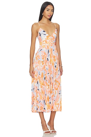 ASTR the Label Blythe Dress in Coral,Blue