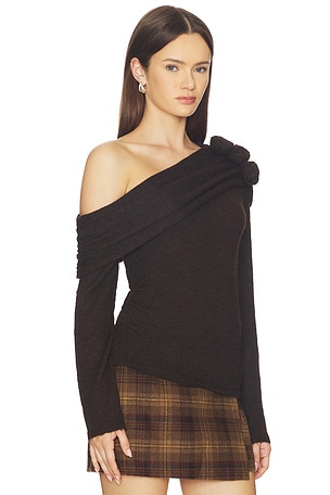 ASTR the Label Fenia Sweater in Chocolate