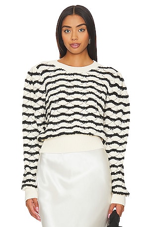 Veronica Beard Jimena Merino Wool-jacquard Sweater In White