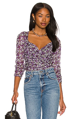 Josephine Floral Corset Long Sleeve Top – ASTR The Label