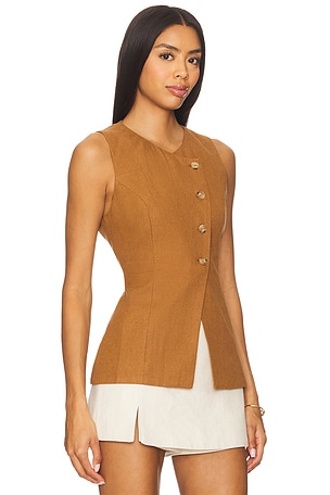 ASTR the Label Sonja Vest in Brown