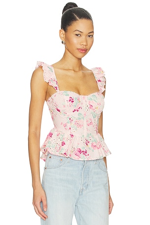 トップス andmary Rosie flower knit tops pink ANDMARY】Rosie flower knit tops