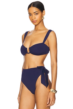 Away That Day Cannes Bikini Top in Blue