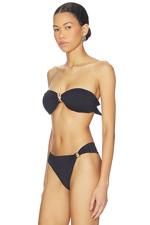 Away That Day Formentera Bikini Top in Black
