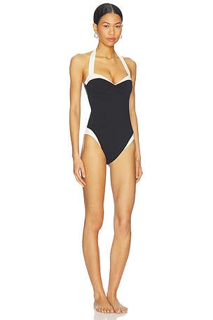 Away That Day Cote D'azur One Piece in Black,Ivory
