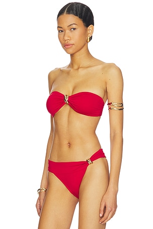 Away That Day Formentera Bikini Top in Red