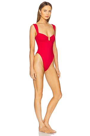 Away That Day Cannes One Piece Swimsuit in Red