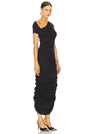 Amelie Teje Stasera Midi Dress in Black