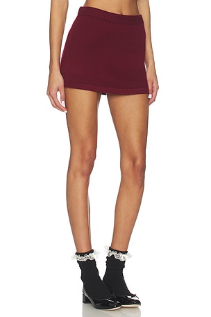 Amelie Teje Elle Knit Skirt in Red