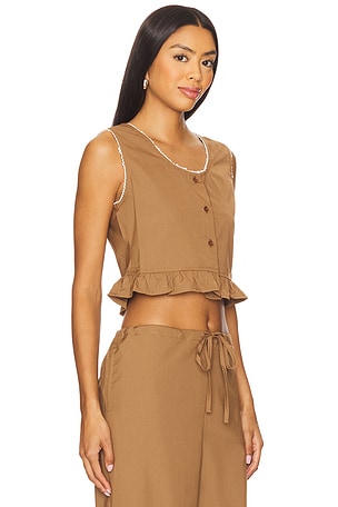 Amelie Teje Costera Top in Tan