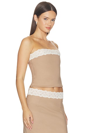 Amelie Teje Coucou Top in Beige. Size M. Also