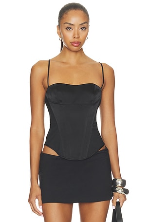 Lotus Mesh Side Corset Top Auteur Studio