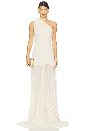 Asymetric Draped Sleeveless Dress Atlein