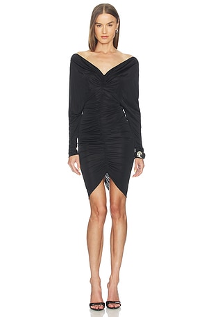 V Neck Ruched Short Dress Atlein