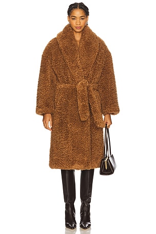 Long Teddy Wrap Coat Atlein