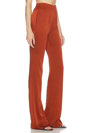 Atlein High Waist Bootcut Pants in Rust