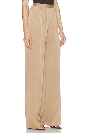 Atlein Elastic Wide Leg Pant in Beige