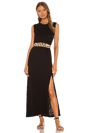 ATM Anthony Thomas Melillo Slub Jersey Muscle Tank Dress in Black | REVOLVE