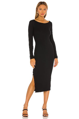 atm black dress ATM Womens Slip Dress Black Silk Floral V-Neck Knee Length Sleeveless main image 0