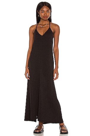 atm black dress ATM Women's Stretch Silk Long Sleeve Mini Dress