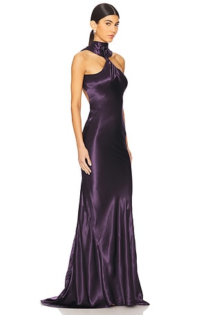 THE ATTICO Long Dress in Purple