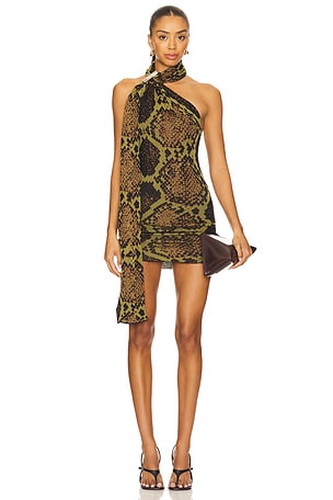 Python Sleeveless Mini Dress THE ATTICO