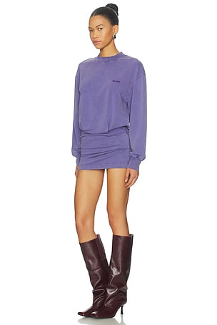 THE ATTICO Sweatshirt Mini Dress in Purple