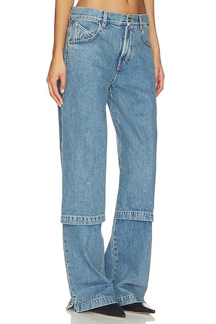 THE ATTICO TieRouge Wide Leg en Bleu