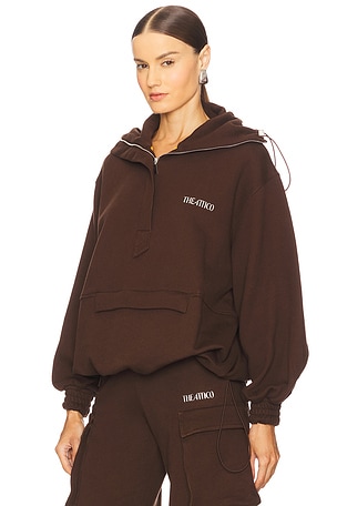 THE ATTICO Fleece Jacket in Brown