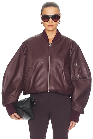 Leather Bomber Jacket THE ATTICO