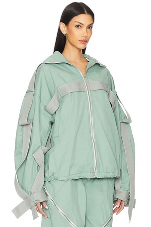 THE ATTICO Bomber Jacket in Green