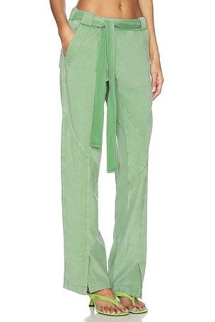 THE ATTICO Long Sweatpant in Green