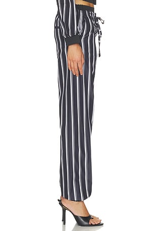 The attico pantalón de popeleN/A striped en color azul mareno