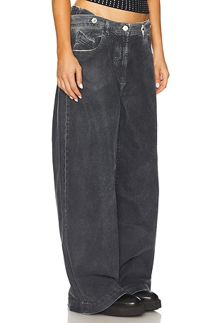THE ATTICO Long Pant in Black