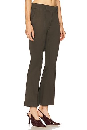 THE ATTICO Wool Long Pant in Brown
