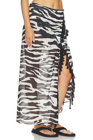 THE ATTICO Zebra Pareo in Black & White. Size 40. Also