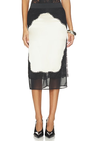 Midi Lace Pencil Skirt THE ATTICO