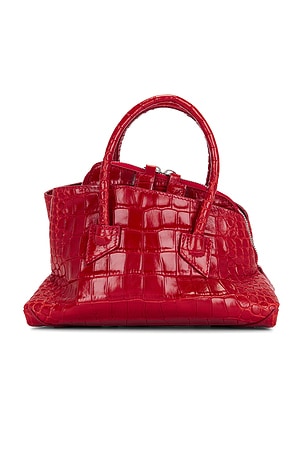 THE ATTICO La Passeggiata Mini Top Handle Bag in Red