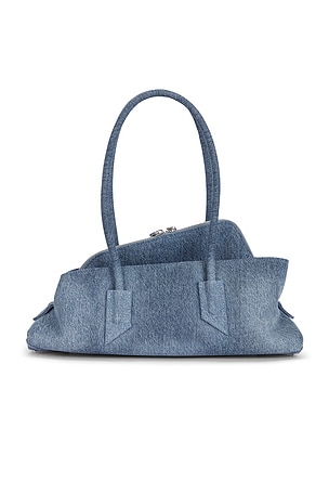 THE ATTICO La Passeggiata Small Top Handle Bag in Blue