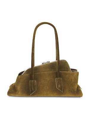 THE ATTICO La Passeggiata Small Top Handle Bag in Green