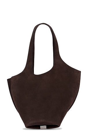 THE ATTICO La Scoop Medium Shoulder Bag in Brown