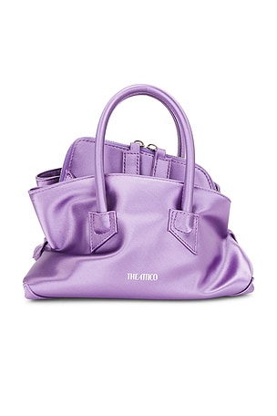 THE ATTICO La Passeggiata Mini Top Handle Bag in Purple