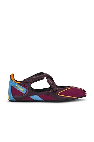 THE ATTICO Floor01 Ballerina Flat in Purple. Size 36. Also