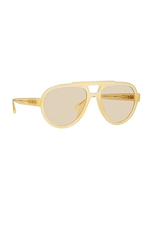 THE ATTICO X Linda Farrow Jurgen Sunglasses in Yellow