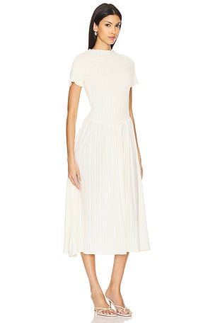 Apres Studio Ruched Marta Dress in Cream