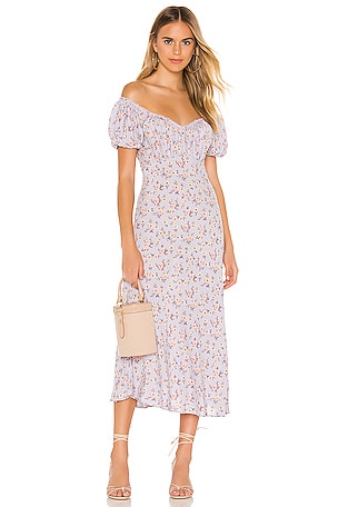 AUGUSTE Eloise Penn Midi Dress in Violet | REVOLVE AUGUSTE Eloise Penn Midi Dress in Violet | REVOLVE