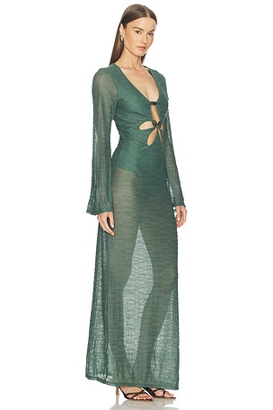 AZULU Dali Dress in Dark Green