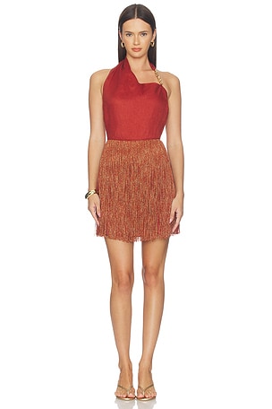 AZULU Palmer Dress in Burnt Orange