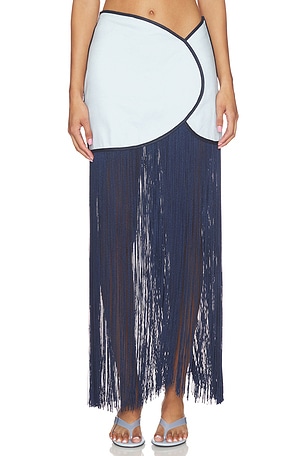 AZULU Joelle Skirt in Baby Blue,Navy