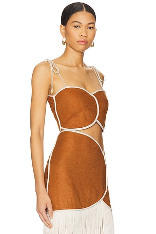AZULU Ariel Top in Cognac